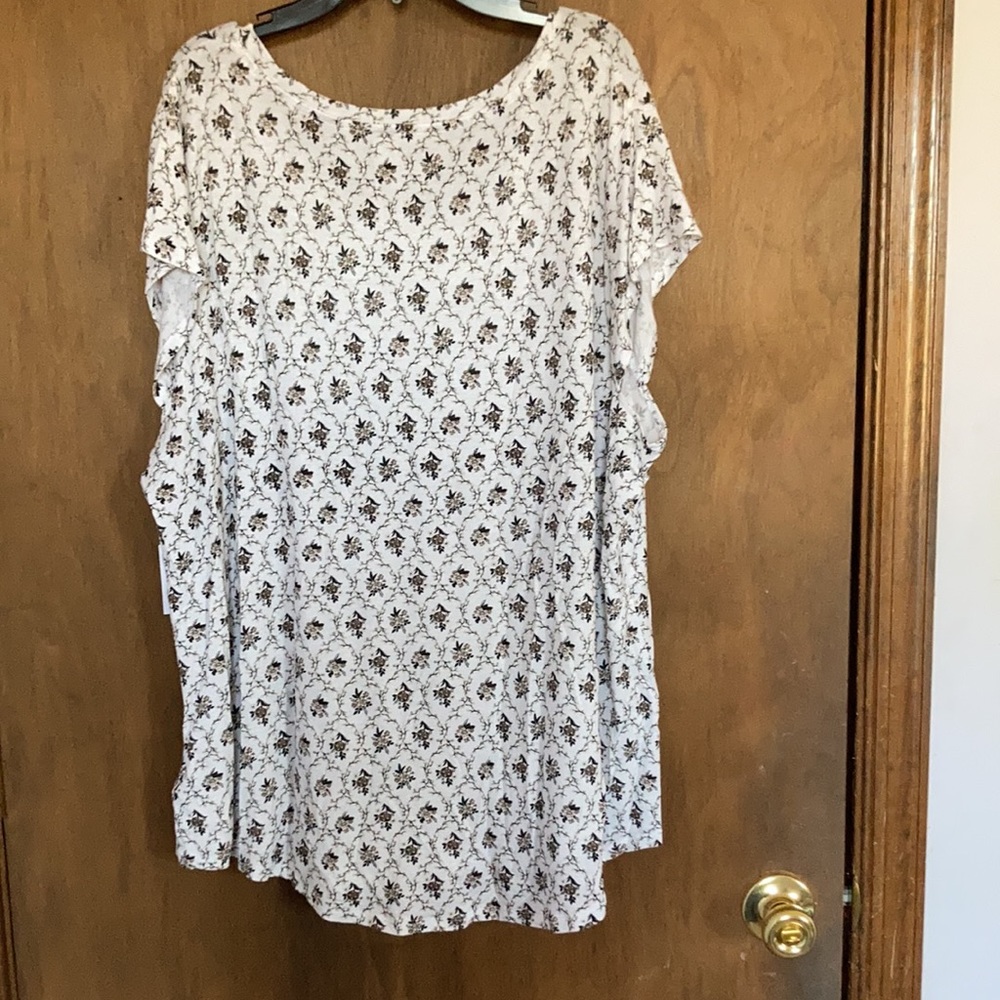 Preswick & Moore floral print top soft material w stretch 3X - Picture 7 of 14